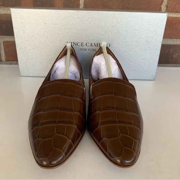 Vince Camuto Kikie brown leather Slip On Flats Loafers Women’s US 6 M - Picture 4 of 8